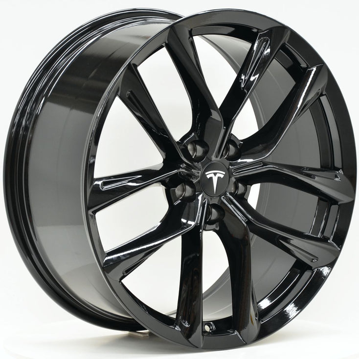 Load image into Gallery viewer, THUNDER Style 20 Inch Gloss Black Wheels - TESLA Model 3