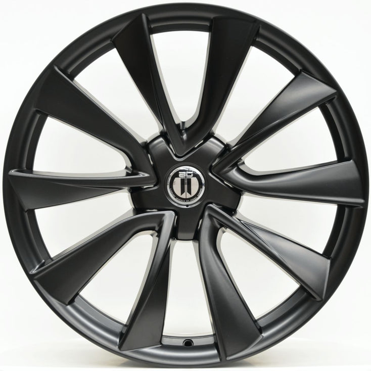 Load image into Gallery viewer, TURBINE-2 Style 20 Inch Satin Black Wheels - TESLA Model 3