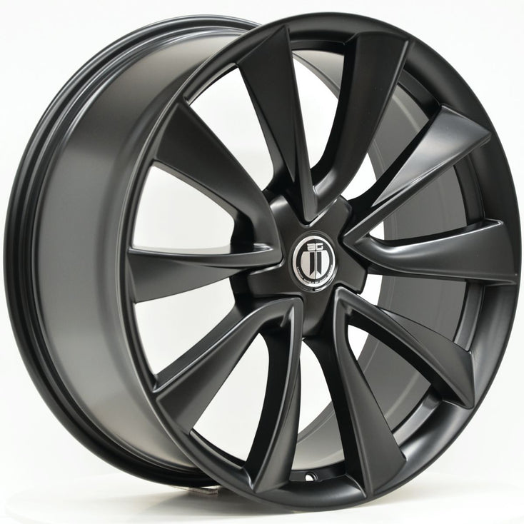 Load image into Gallery viewer, TURBINE-2 Style 20 Inch Satin Black Wheels - TESLA Model 3