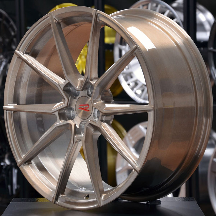 Load image into Gallery viewer, Forged VR03 Brushed Rose Gold 19 Inch Wheels - Volkswagen Golf R