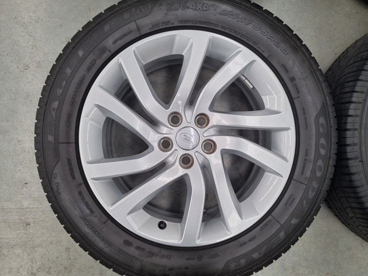 Load image into Gallery viewer, Genuine Land Rover Discovery 5 Silver 20 Inch Wheels and Tyres Set of 4