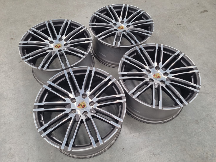 Load image into Gallery viewer, Genuine Porsche Cayenne Turbo 21 Inch Wheels Set of 4