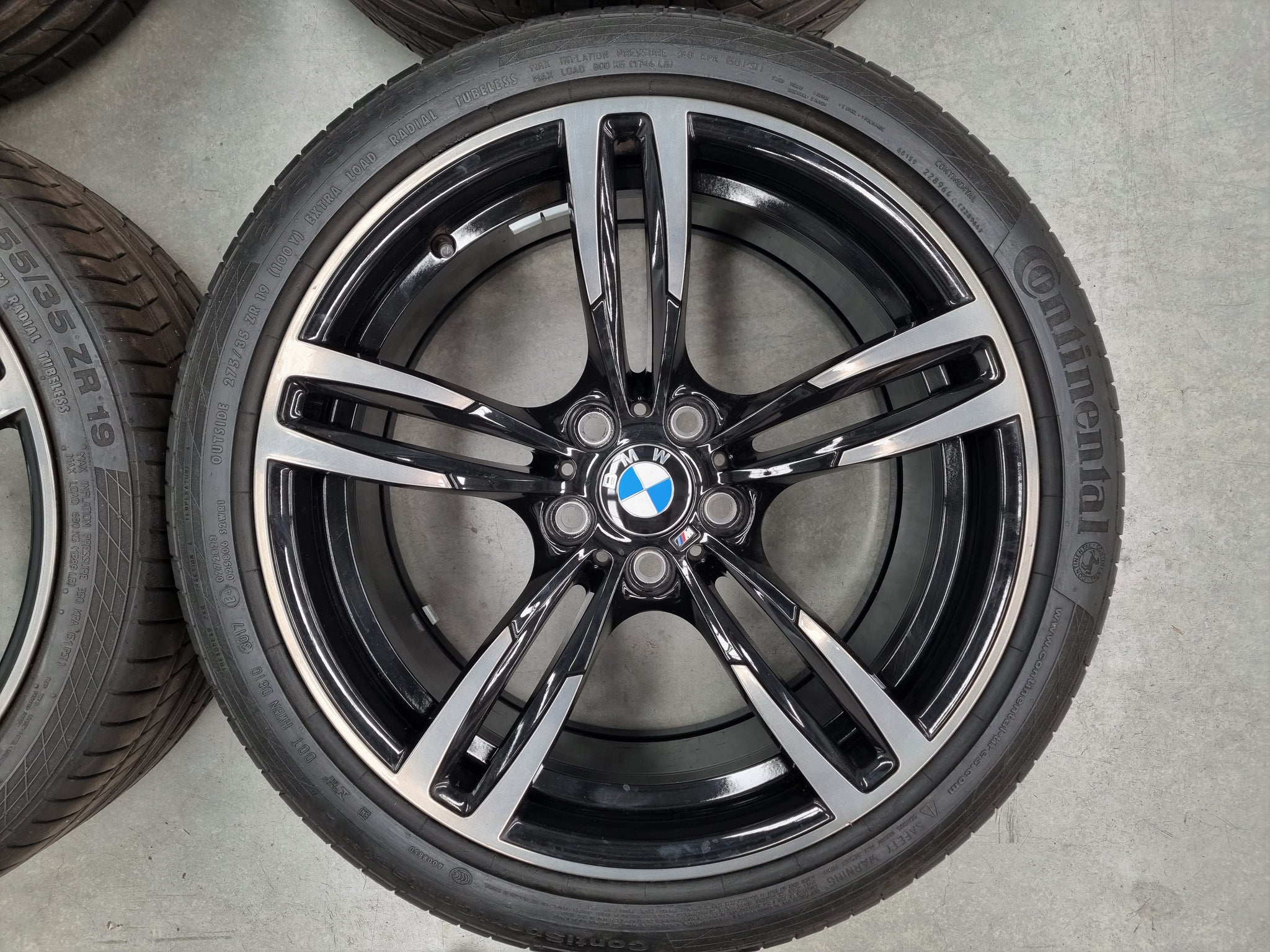 Genuine BMW M3 M4 F80 F82 Style 437M 19 Inch Wheels and Tyres Set of 4 ...