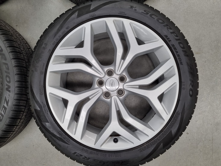 Load image into Gallery viewer, Genuine Range Rover Velar Silver 21 Inch Wheels and Tyres Set of 4