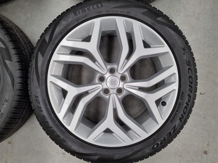 Load image into Gallery viewer, Genuine Range Rover Velar Silver 21 Inch Wheels and Tyres Set of 4