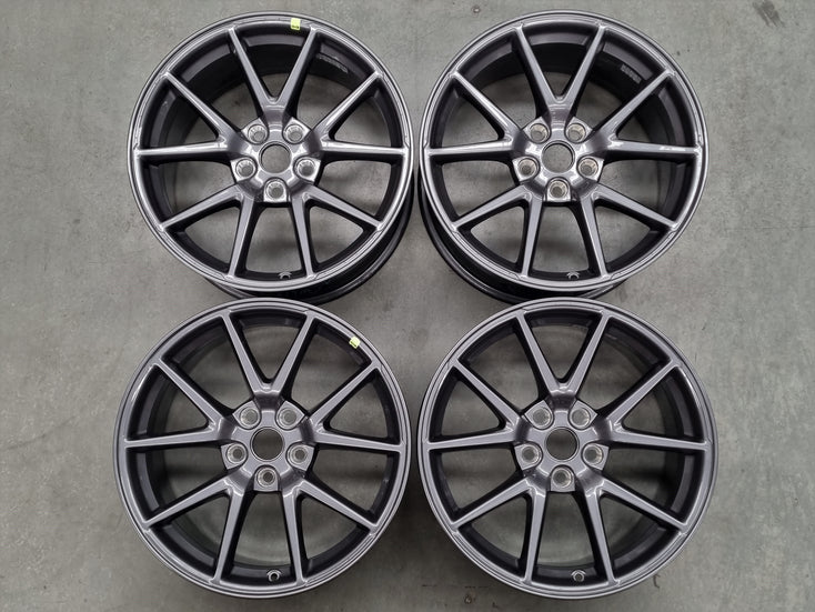Load image into Gallery viewer, Genuine TESLA Model 3 Grey 18 Inch Wheels and Caps Set of 4
