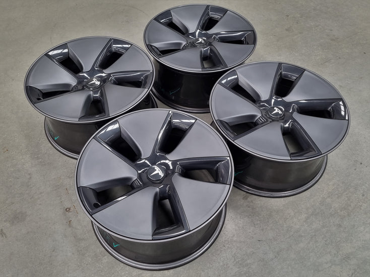Load image into Gallery viewer, Genuine TESLA Model 3 Grey 18 Inch Wheels and Caps Set of 4