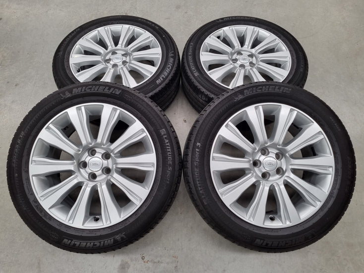 Load image into Gallery viewer, Genuine Range Rover Evoque EJ32 Silver 19 Inch Wheels and Tyres Set of 4