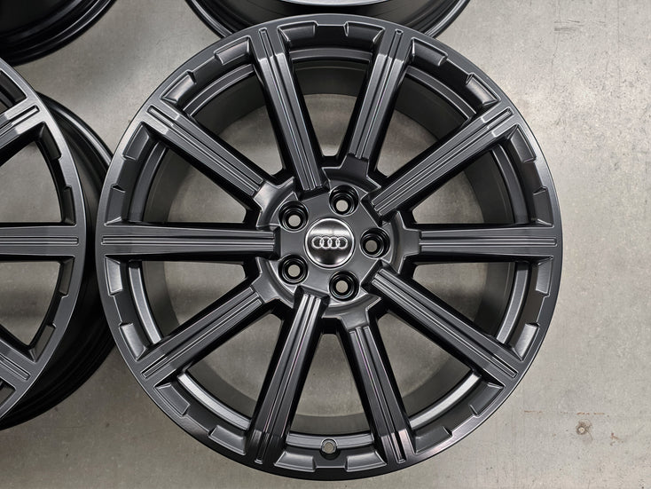 Load image into Gallery viewer, Genuine AUDI Q7 2019 Model 4M 20 Inch Black Alloy Wheels Set of 4