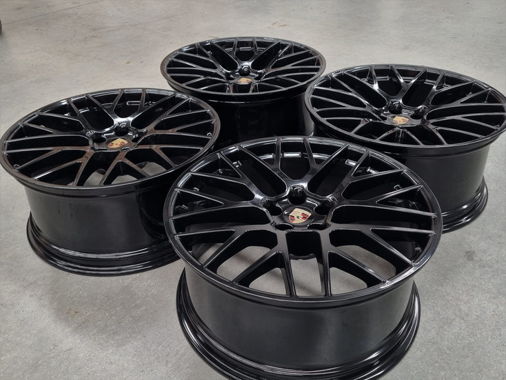Load image into Gallery viewer, Genuine Porsche Macan 2021 Model 21 Inch Black Spyder Wheels Set of 4