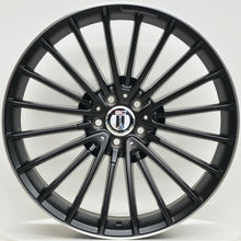 Load image into Gallery viewer, AM600 19 Inch Staggered ET45 Black Machined Lip

