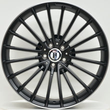 Load image into Gallery viewer, AM600 20 Inch Staggered ET35 Black Machined Lip
