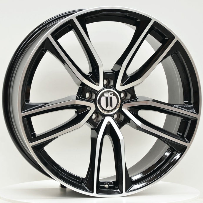 AM612 19 Inch Staggered Black Machined Face - AMG C43 Fitment