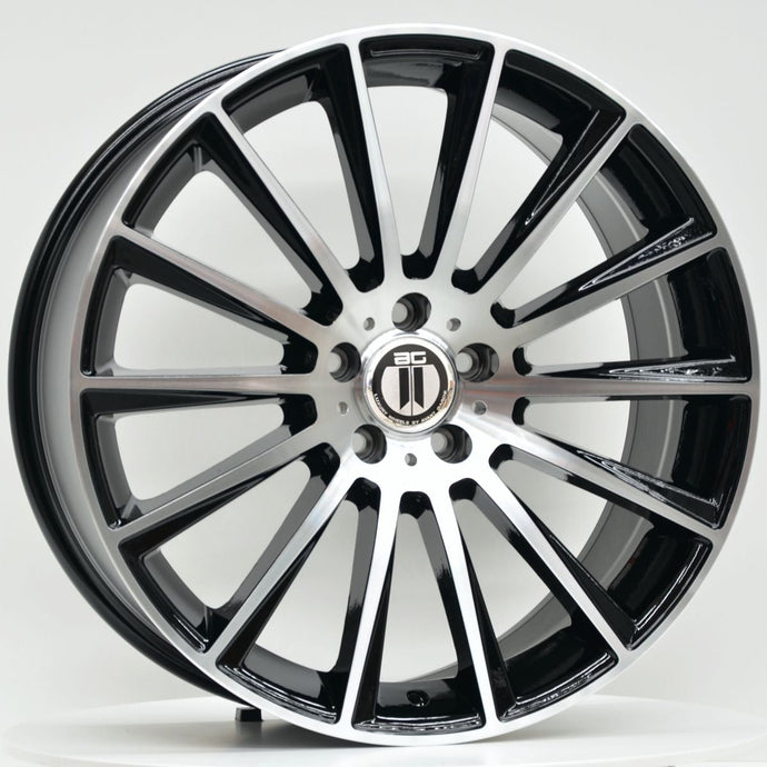 AM500 20x8.5 ET42 5/112 Black Machined Face