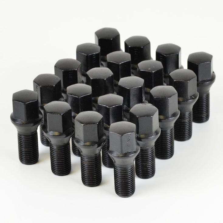 Load image into Gallery viewer, 20 x WHEEL LUG BOLTS 14x1.5 27MM, BLACK, Wheel Dealer - Wheel Dealer