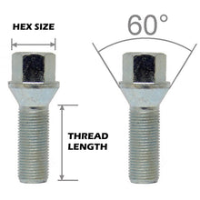 Load image into Gallery viewer, WHEEL LUG BOLTS 14x1.25 27mm Black
