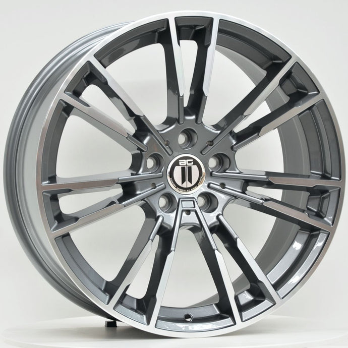 M440 20 Inch Staggered ET35 Grey Machined