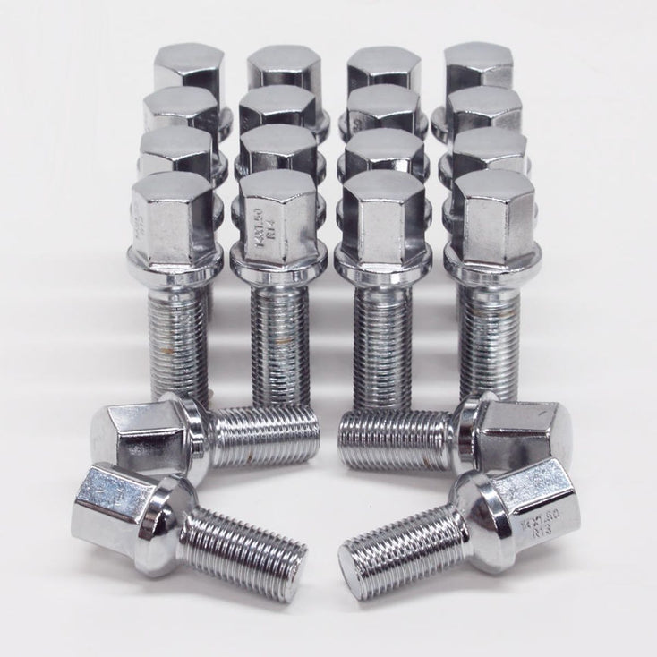 Load image into Gallery viewer, WHEEL LUG BOLTS 14x1.5 27mm Ball Type Chrome