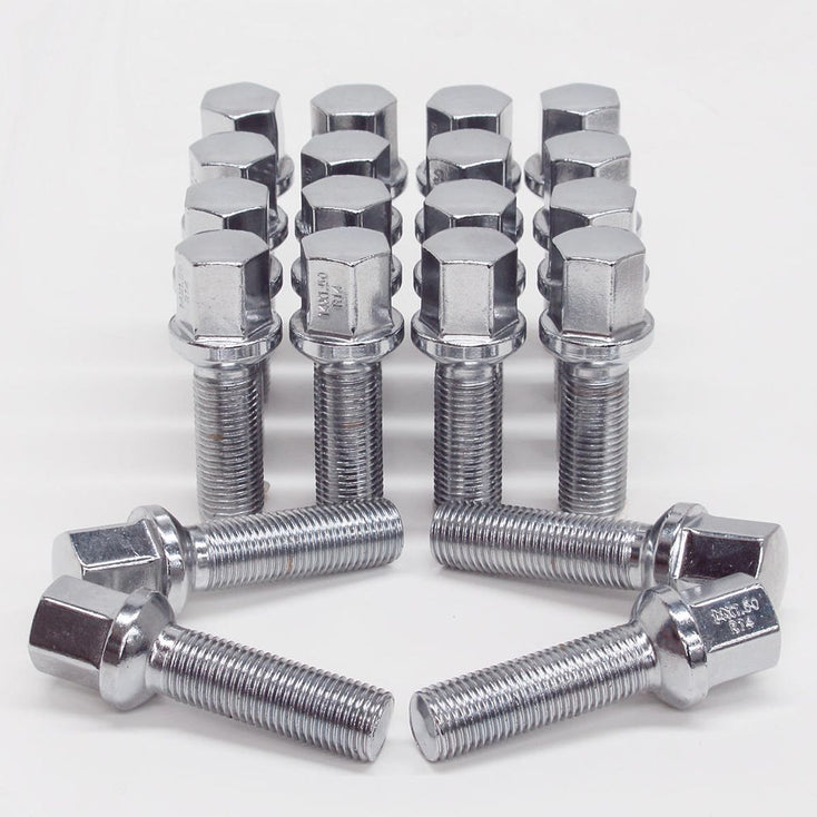 Load image into Gallery viewer, WHEEL LUG BOLTS 14x1.5 45mm Ball Type Chrome