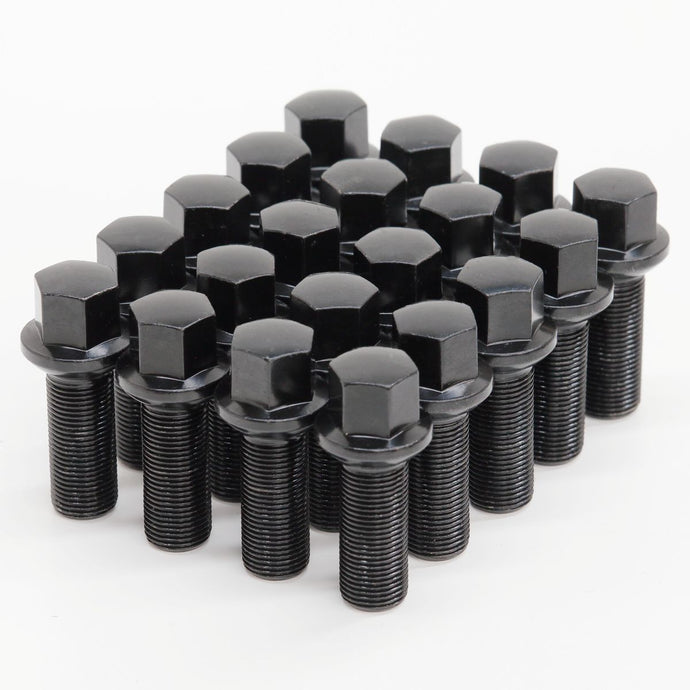 WHEEL LUG BOLTS 15x1.25 45mm Ball Type Black